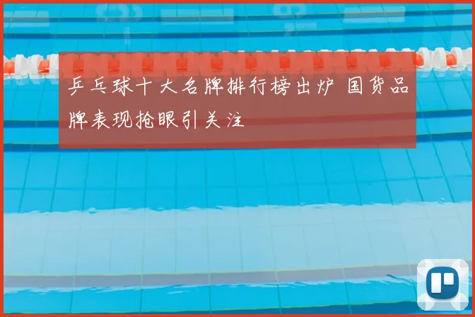 乒乓球十大名牌排行榜出炉 国货品牌表现抢眼引关注