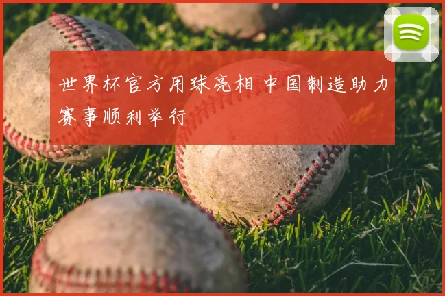 世界杯官方用球亮相 中国制造助力赛事顺利举行